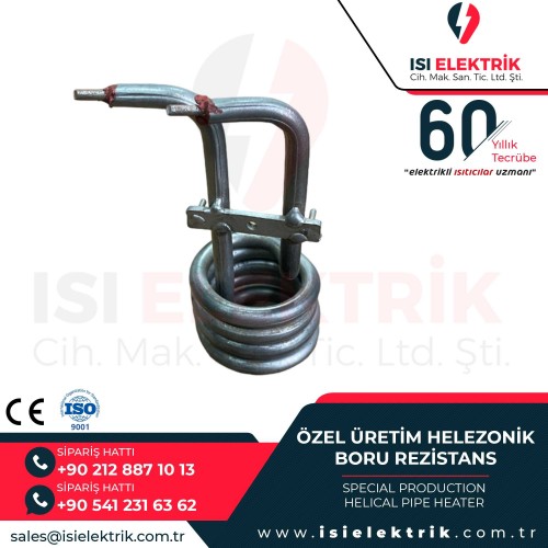 zel Üretim Helezonik Boru Rezistans Special Production Helical Pipe Heater