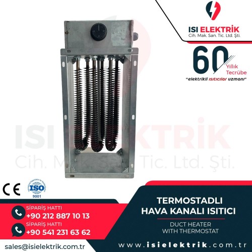 Termostadlı Hava Kanalı Isıtıcı